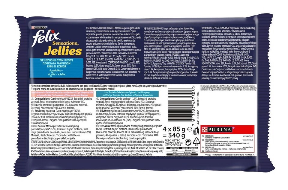 Felix 12480170 cibo umido per gatti 85 g
