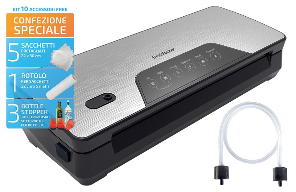 Freshlocker XDFL3550 macchina per sottovuoto 700 mbar Nero, Argento