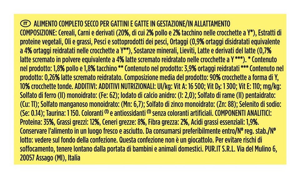 Friskies 12497316 cibo secco per gatti 375 g Junior Pollo, Latte, Turchia, Vegetale