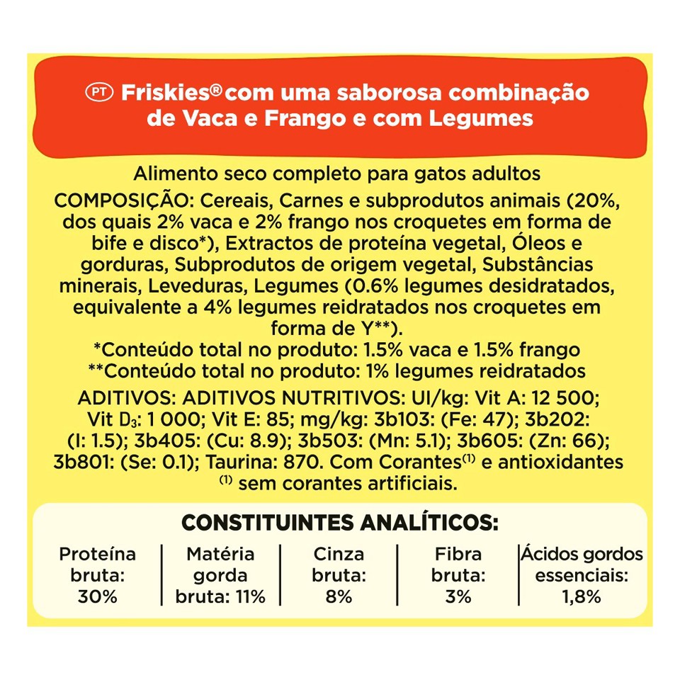 Friskies 12590463 cibo secco per gatti 2 kg Adulto Manzo, Pollo, Vegetale
