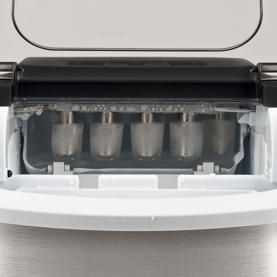 G3 Ferrari ARTIKO Macchina per ghiaccio portatile 12 kg/24h Nero, Acciaio inossidabile