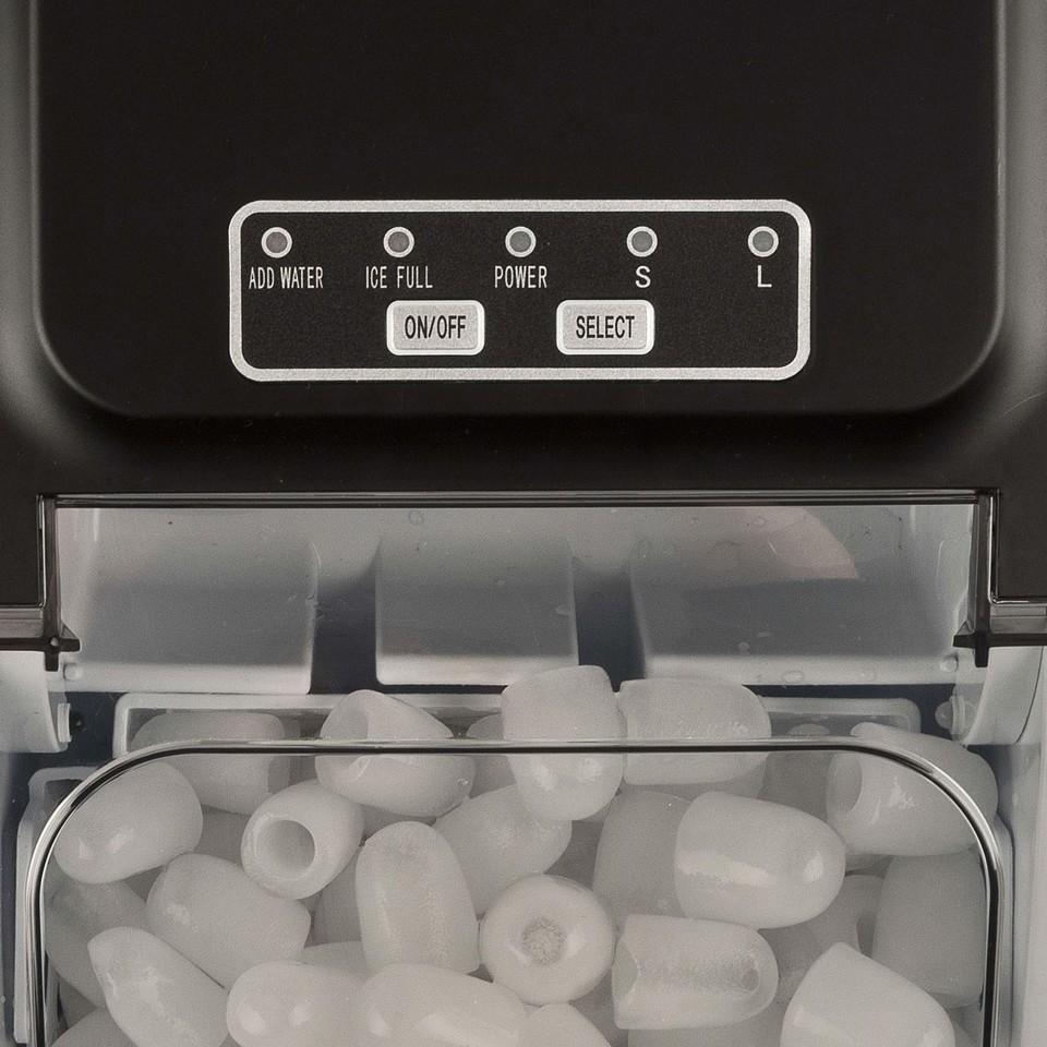 G3 Ferrari ARTIKO Macchina per ghiaccio portatile 12 kg/24h Nero, Acciaio inossidabile