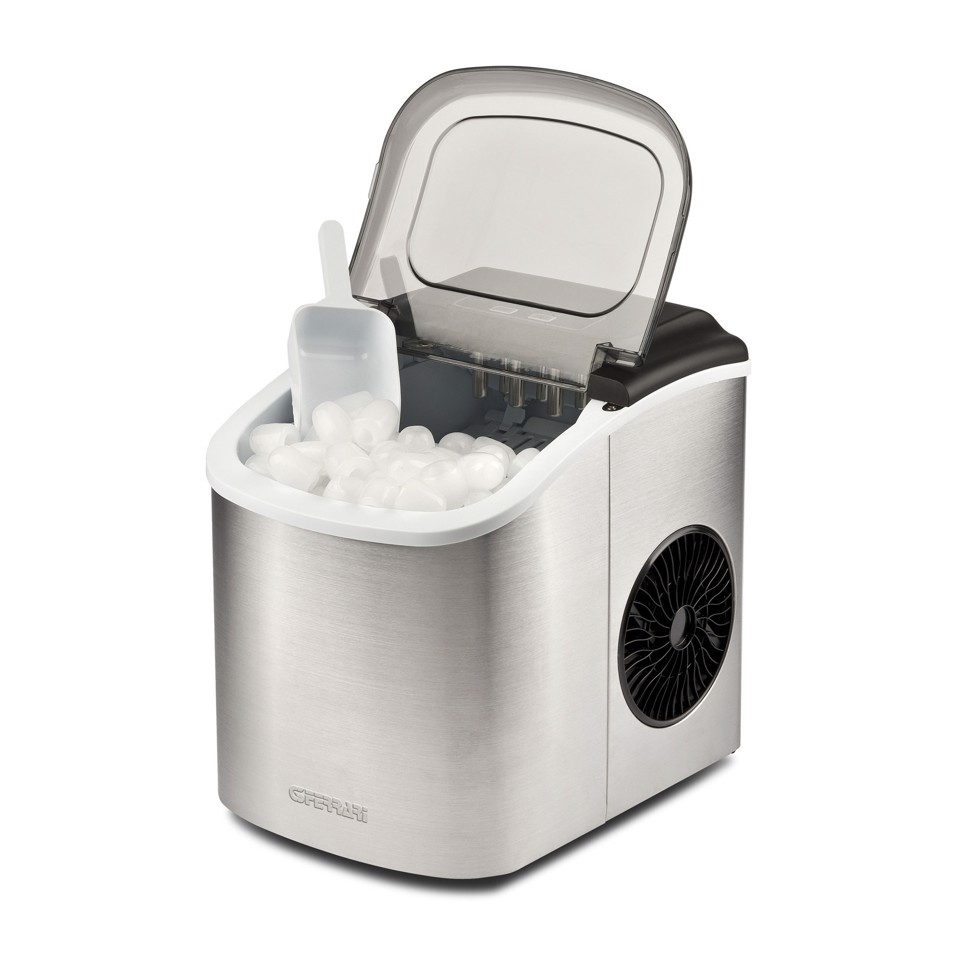 G3 Ferrari ARTIKO Macchina per ghiaccio portatile 12 kg/24h Nero, Acciaio inox