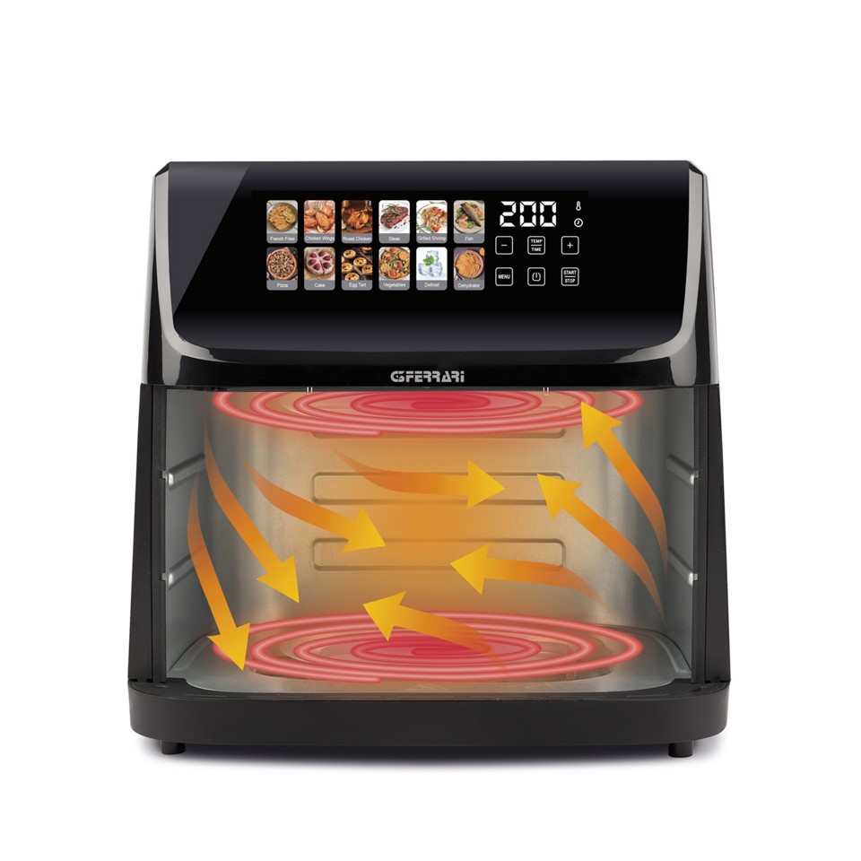 G3 Ferrari Friggisano 10 e Lode Singolo 10 L Indipendente 2300 W Friggitrice ad aria calda Nero, Acciaio inox