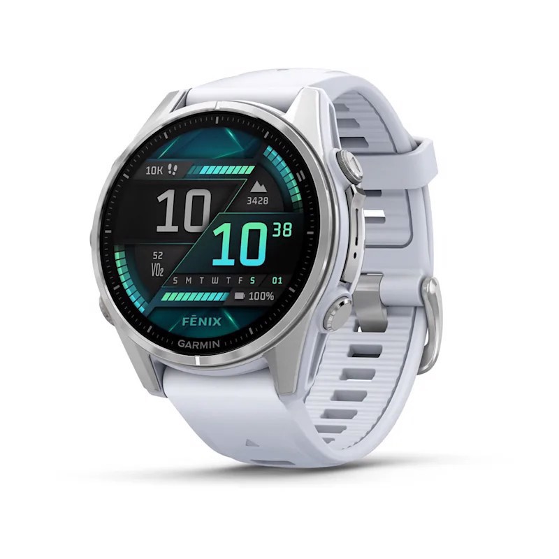 Garmin Fenix 8 3,3 cm (1.3") AMOLED 43 mm Digitale 416 x 416 Pixel Touch screen Argento Wi-Fi GPS (satellitare) - EX DEMO prodotto nuovo con imballo aperto