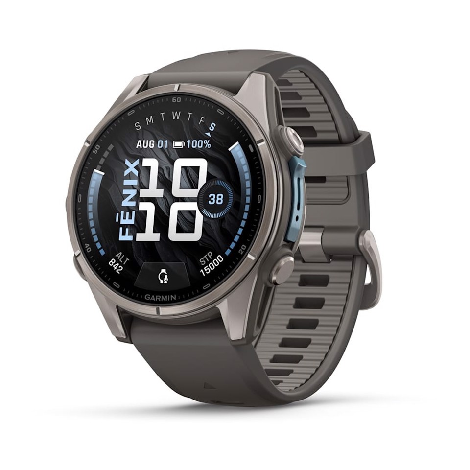 Garmin fēnix 9 3,3 cm (1.3") AMOLED 43 mm Digitale 416 x 416 Pixel Touch screen Titanio Wi-Fi GPS (satellitare)
