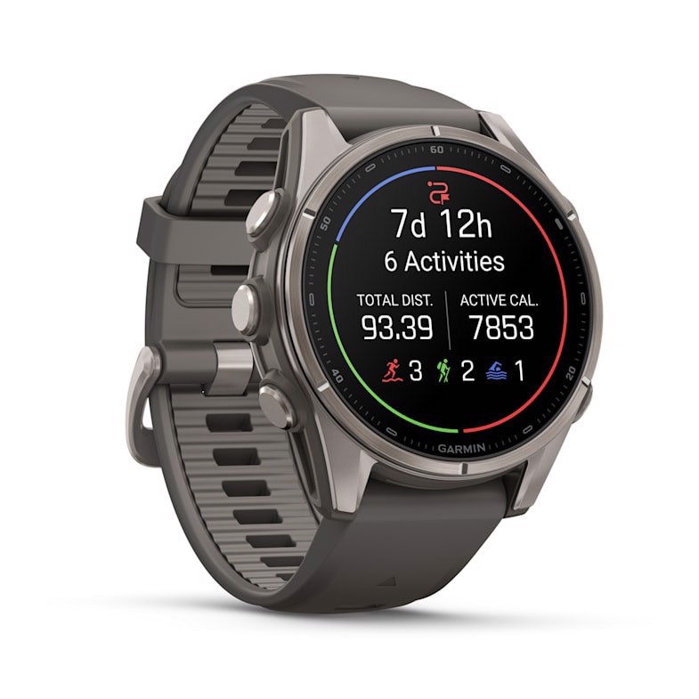 Garmin fēnix 9 3,3 cm (1.3") AMOLED 43 mm Digitale 416 x 416 Pixel Touch screen Titanio Wi-Fi GPS (satellitare)