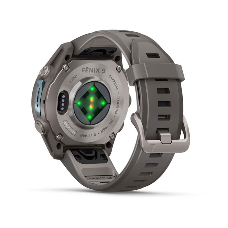 Garmin fēnix 9 3,3 cm (1.3") AMOLED 43 mm Digitale 416 x 416 Pixel Touch screen Titanio Wi-Fi GPS (satellitare)