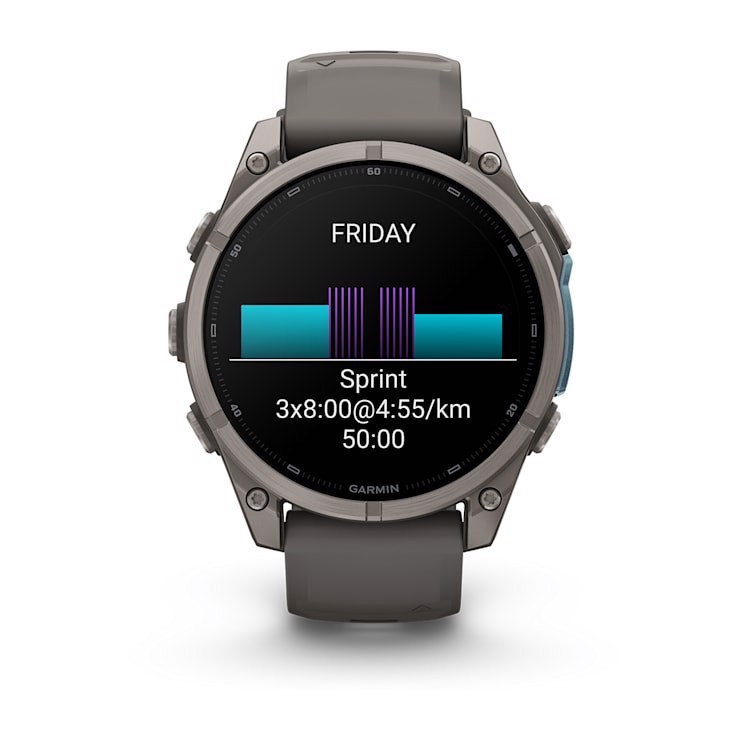 Garmin fēnix 9 3,56 cm (1.4") AMOLED 47 mm Digitale 454 x 454 Pixel Touch screen Titanio Wi-Fi GPS (satellitare)