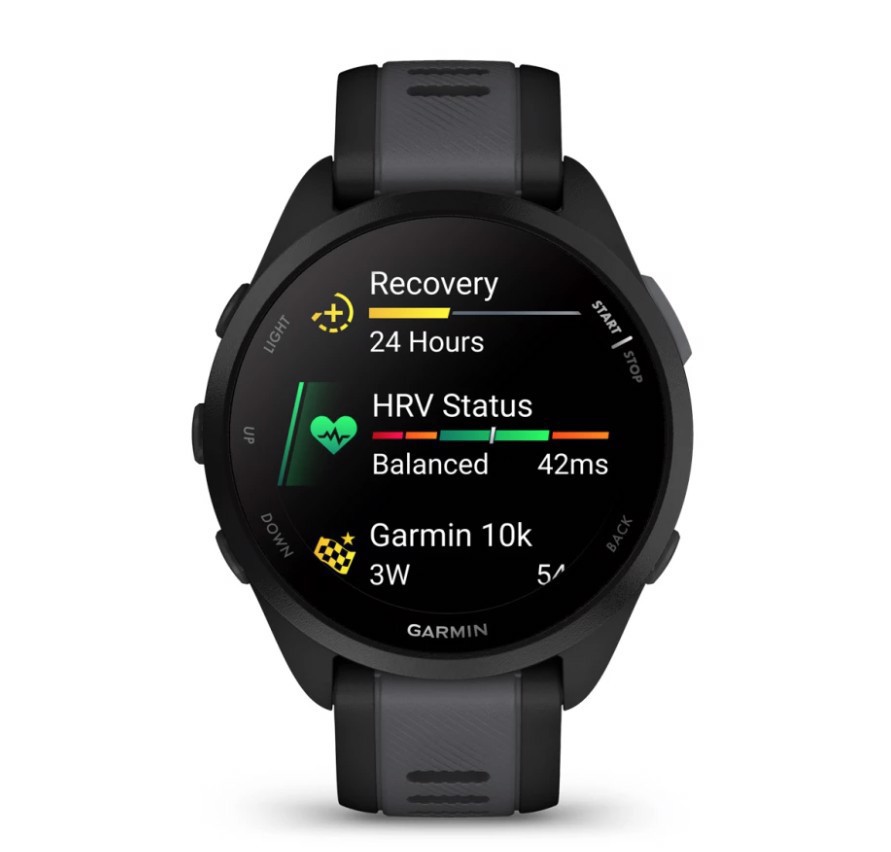 Garmin Forerunner 165 3,05 cm (1.2") AMOLED 43 mm Digitale 390 x 390 Pixel Touch screen Nero GPS (satellitare)