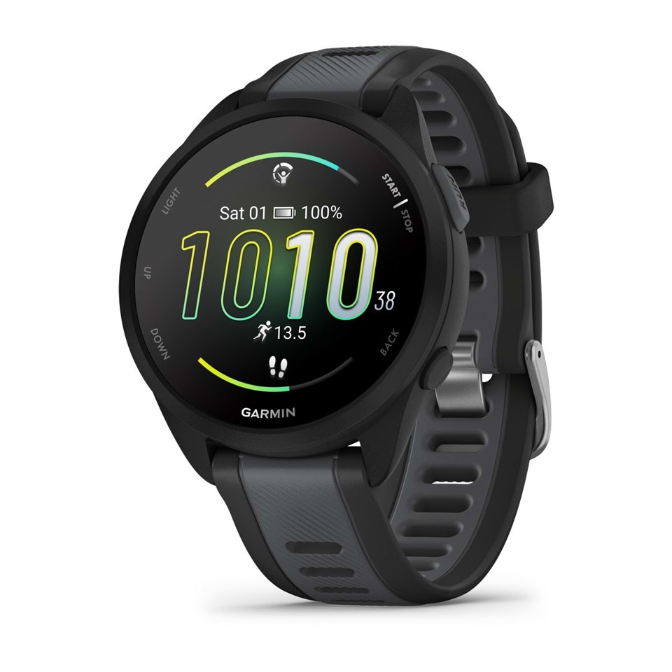 Garmin Forerunner 165 Music 3,05 cm (1.2") AMOLED 43 mm Digitale 390 x 390 Pixel Touch screen Nero GPS (satellitare)