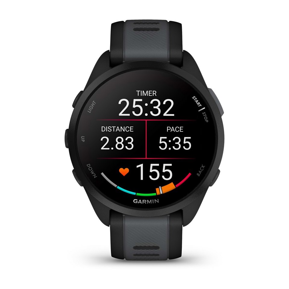 Garmin Forerunner 165 Music 3,05 cm (1.2") AMOLED 43 mm Digitale 390 x 390 Pixel Touch screen Nero GPS (satellitare)