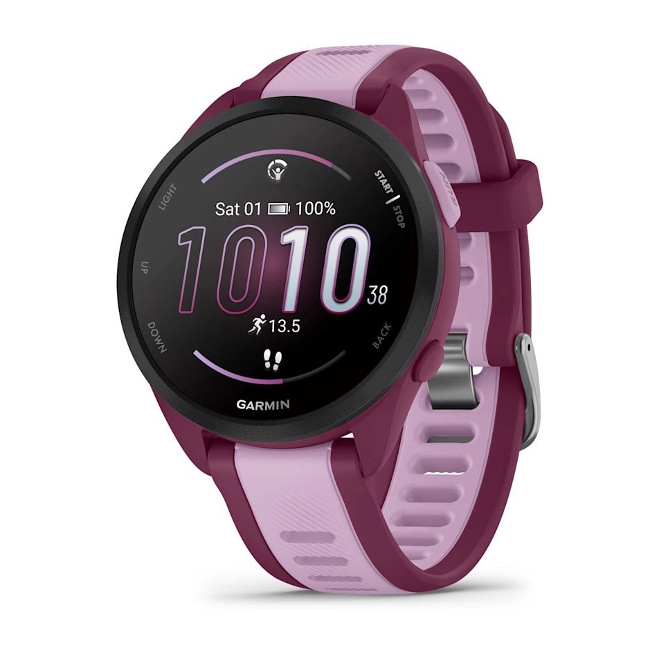 Garmin Forerunner 165 Music 3,05 cm (1.2") AMOLED 43 mm Digitale 390 x 390 Pixel Touch screen Viola GPS (satellitare)