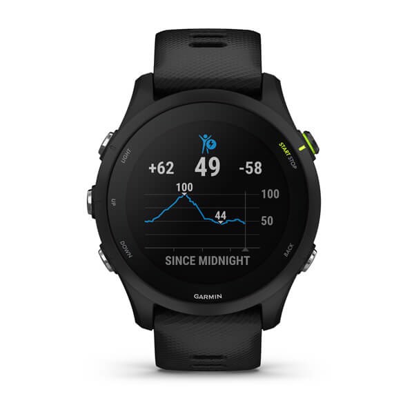 Garmin Forerunner 255 Music 3,3 cm (1.3") MIP 46 mm Digitale 260 x 260 Pixel Touch screen Nero Wi-Fi GPS (satellitare) - EX DEMO prodotto nuovo con imballo aperto