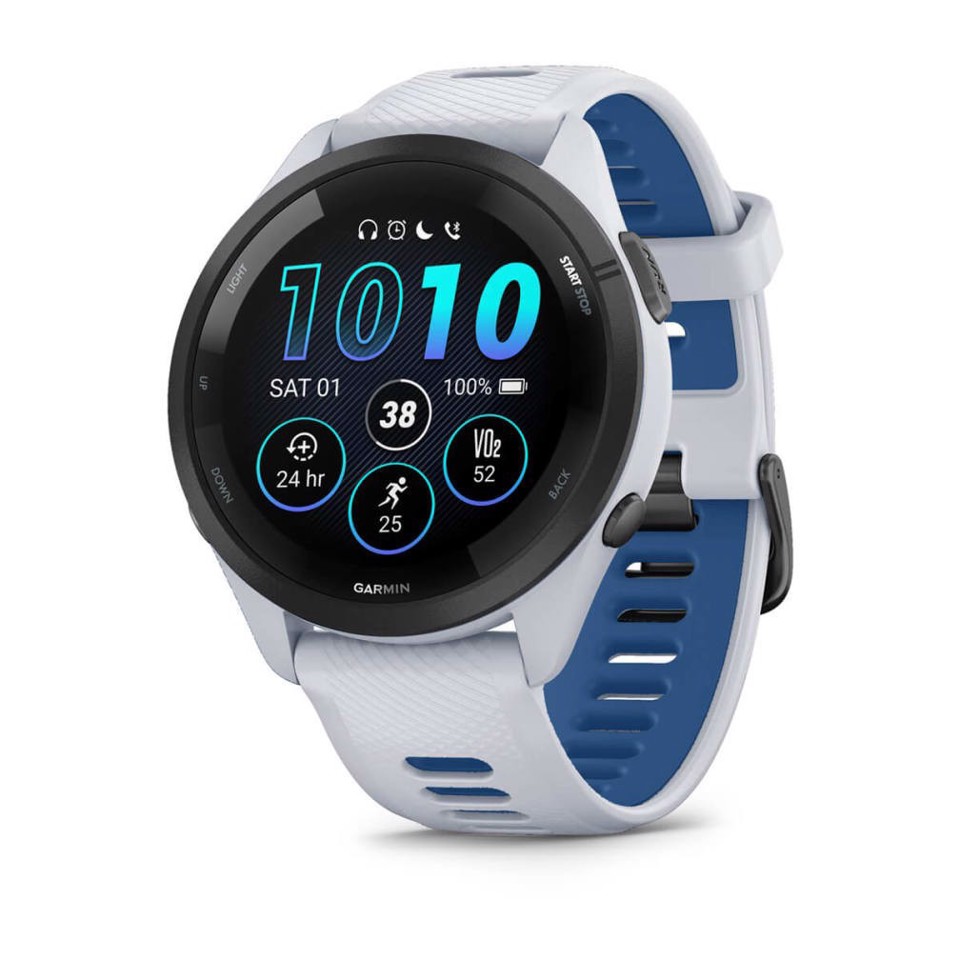 Garmin Forerunner 265 3,3 cm (1.3") AMOLED 46 mm Digitale 416 x 416 Pixel Touch screen Nero, Bianco Wi-Fi GPS (satellitare)