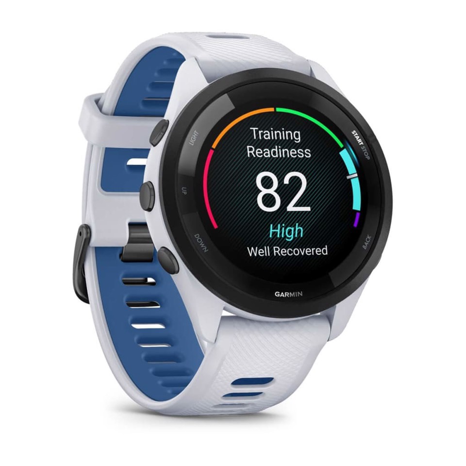 Garmin Forerunner 265 3,3 cm (1.3") AMOLED 46 mm Digitale 416 x 416 Pixel Touch screen Nero, Bianco Wi-Fi GPS (satellitare)