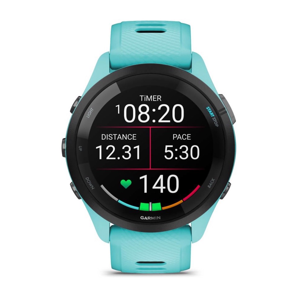 Garmin Forerunner 265 3,3 cm (1.3") AMOLED 46 mm Digitale 416 x 416 Pixel Touch screen Nero, Blu Wi-Fi GPS (satellitare)