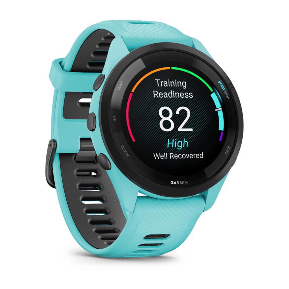 Garmin Forerunner 265 3,3 cm (1.3") AMOLED 46 mm Digitale 416 x 416 Pixel Touch screen Nero, Blu Wi-Fi GPS (satellitare)