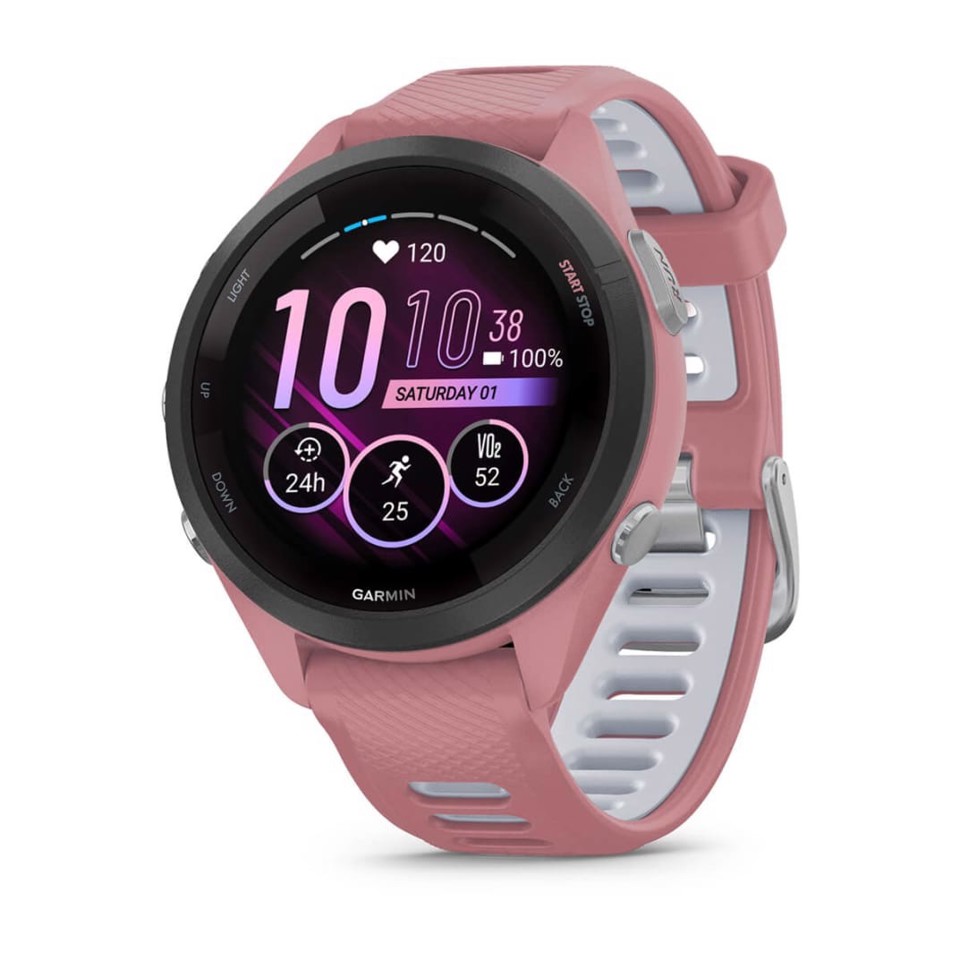 Garmin Forerunner 265S 2,79 cm (1.1") AMOLED 42 mm Digitale 360 x 360 Pixel Touch screen Nero, Rosa Wi-Fi GPS (satellitare)
