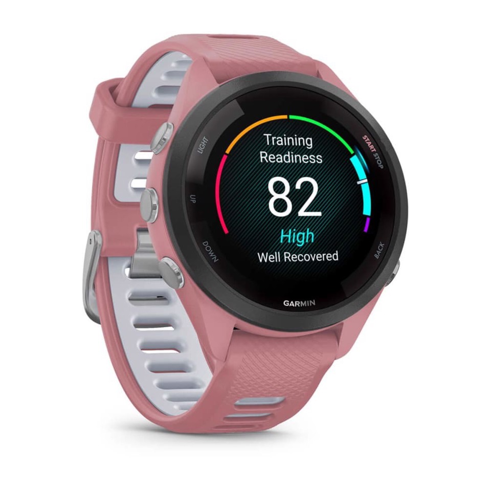 Garmin Forerunner 265S 2,79 cm (1.1") AMOLED 42 mm Digitale 360 x 360 Pixel Touch screen Nero, Rosa Wi-Fi GPS (satellitare)