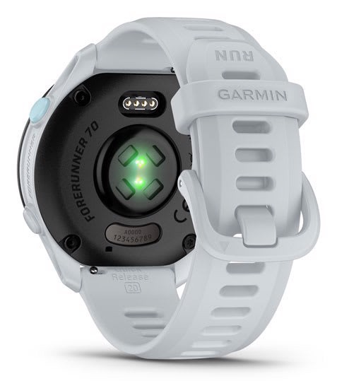 Garmin Forerunner 70 3,05 cm (1.2") AMOLED 30 mm Digitale 390 x 390 Pixel Touch screen Bianco GPS (satellitare)