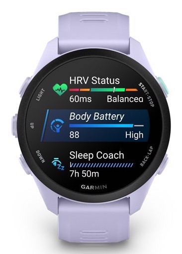 Garmin Forerunner 70 3,05 cm (1.2") AMOLED 43 mm Digitale 390 x 390 Pixel Touch screen Lavanda GPS (satellitare)