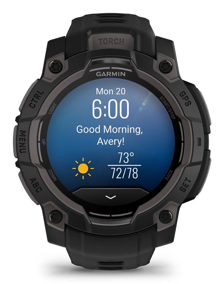 Garmin Instinct 3 AMOLED 3,05 cm (1.2") 45 mm Digitale 390 x 390 Pixel Touch screen Nero GPS (satellitare)
