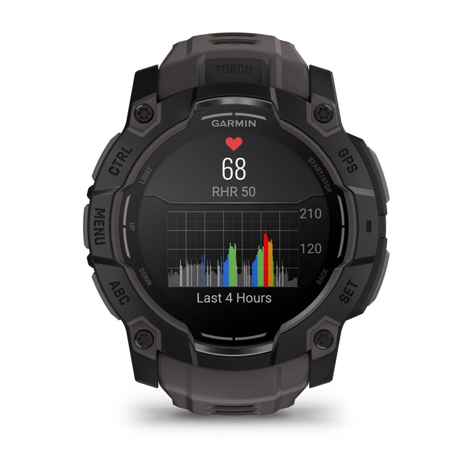 Garmin Instinct 3 AMOLED 3,3 cm (1.3") 50 mm Digitale 416 x 416 Pixel Touch screen Nero GPS (satellitare)