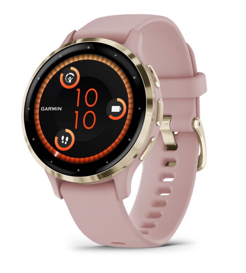 Garmin Venu 3S 3,05 cm (1.2") AMOLED 41 mm Digitale 390 x 390 Pixel Touch screen Oro, Rosa Wi-Fi GPS (satellitare)