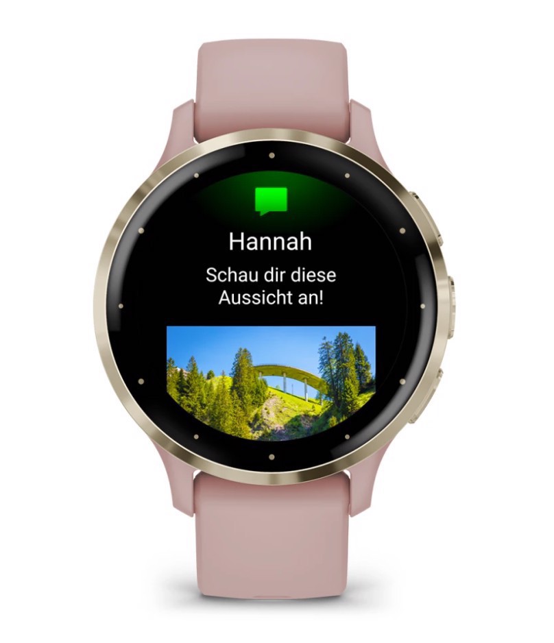 Garmin Venu 3S 3,05 cm (1.2") AMOLED 41 mm Digitale 390 x 390 Pixel Touch screen Oro, Rosa Wi-Fi GPS (satellitare)