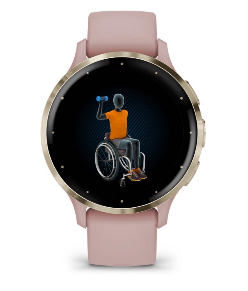 Garmin Venu 3S 3,05 cm (1.2") AMOLED 41 mm Digitale 390 x 390 Pixel Touch screen Oro, Rosa Wi-Fi GPS (satellitare)