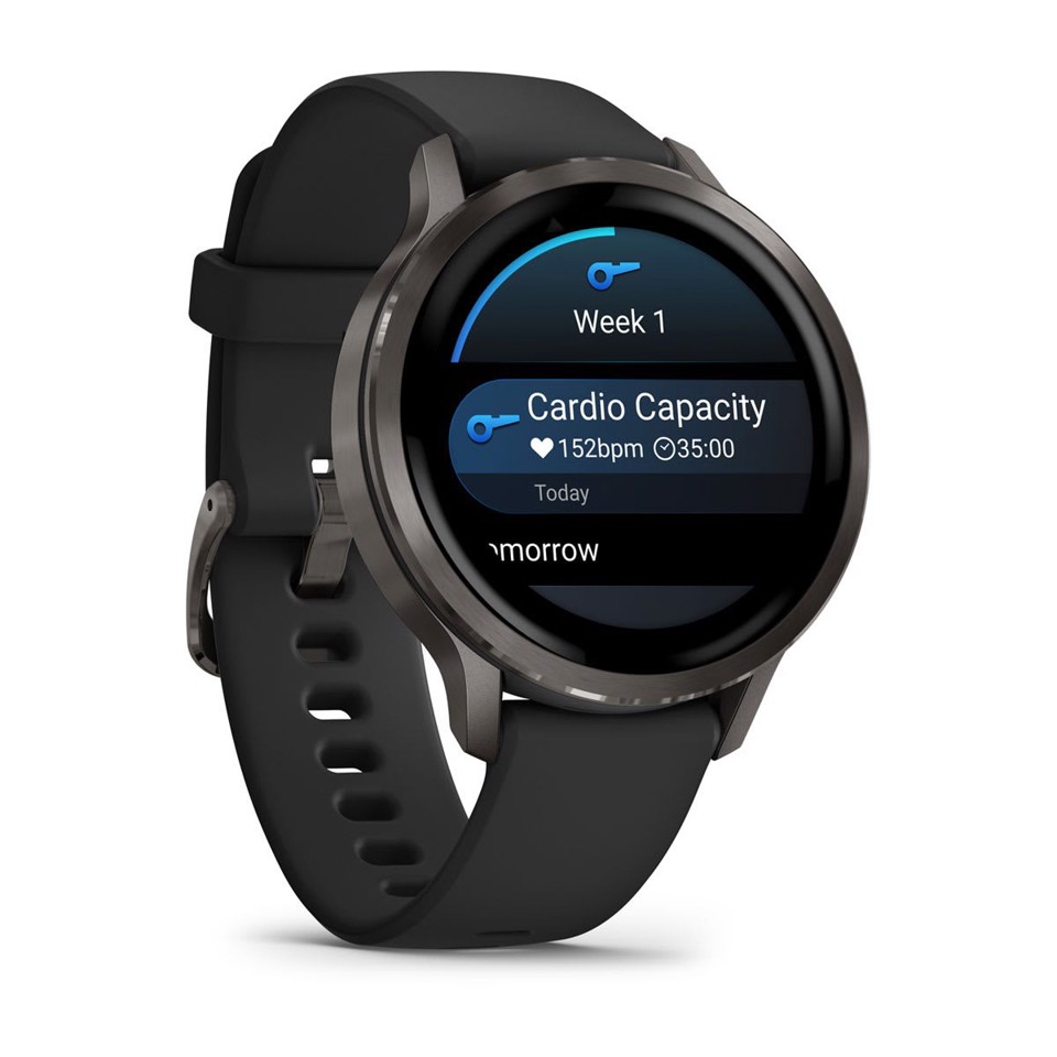 Garmin Venu 4 3,05 cm (1.2") AMOLED 41 mm Digitale 390 x 390 Pixel Touch screen Nero Wi-Fi GPS (satellitare)
