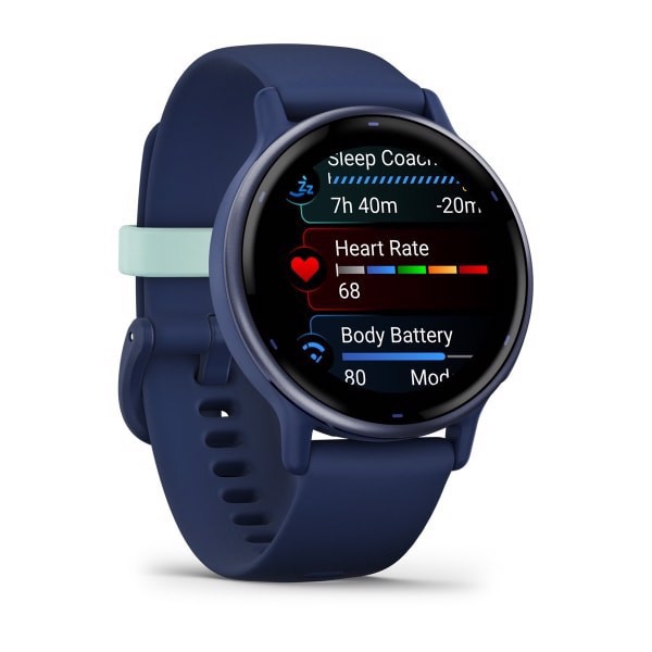 Garmin Vivoactive 5 3,05 cm (1.2") AMOLED 42 mm Digitale 390 x 390 Pixel Touch screen Blu Wi-Fi GPS (satellitare)