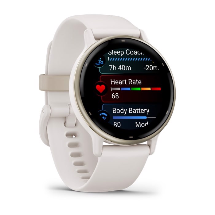 Garmin Vivoactive 5 3,05 cm (1.2") AMOLED Digitale 390 x 390 Pixel Touch screen Bianco Wi-Fi GPS (satellitare)