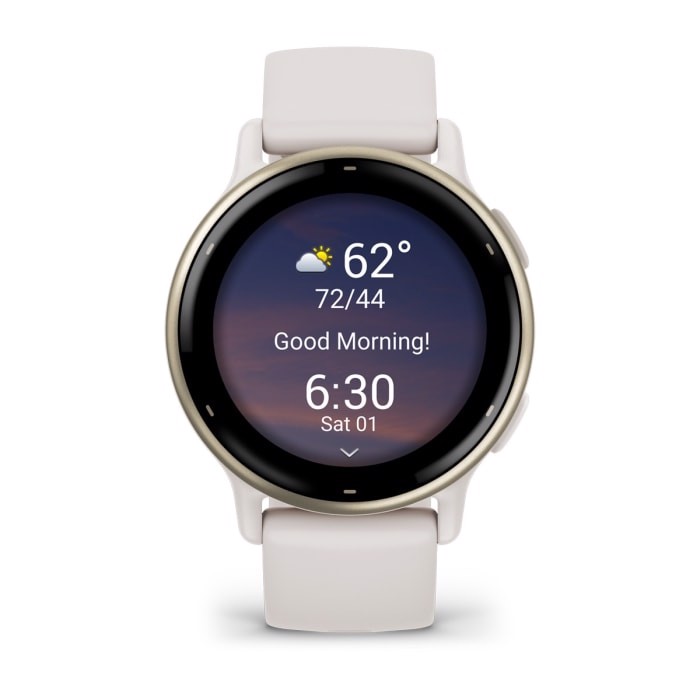 Garmin Vivoactive 5 3,05 cm (1.2") AMOLED Digitale 390 x 390 Pixel Touch screen Bianco Wi-Fi GPS (satellitare)