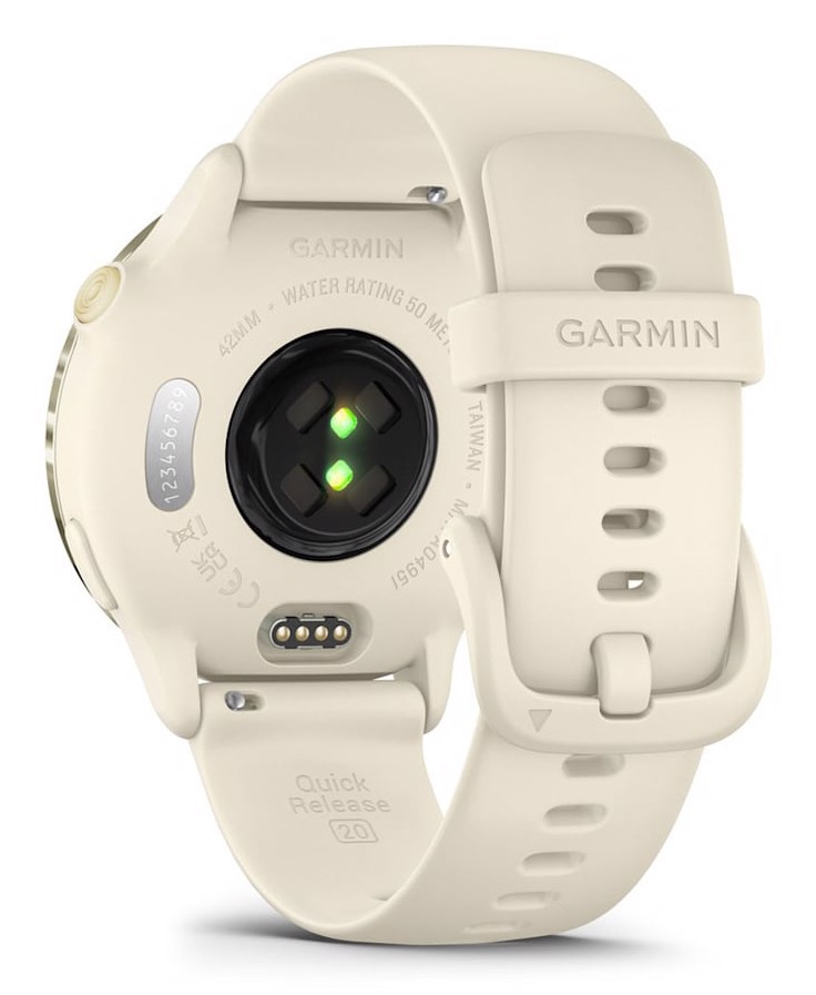 Garmin vívoactive 6 3,05 cm (1.2") AMOLED 42 mm Digitale 390 x 390 Pixel Touch screen Bianco Wi-Fi GPS (satellitare)