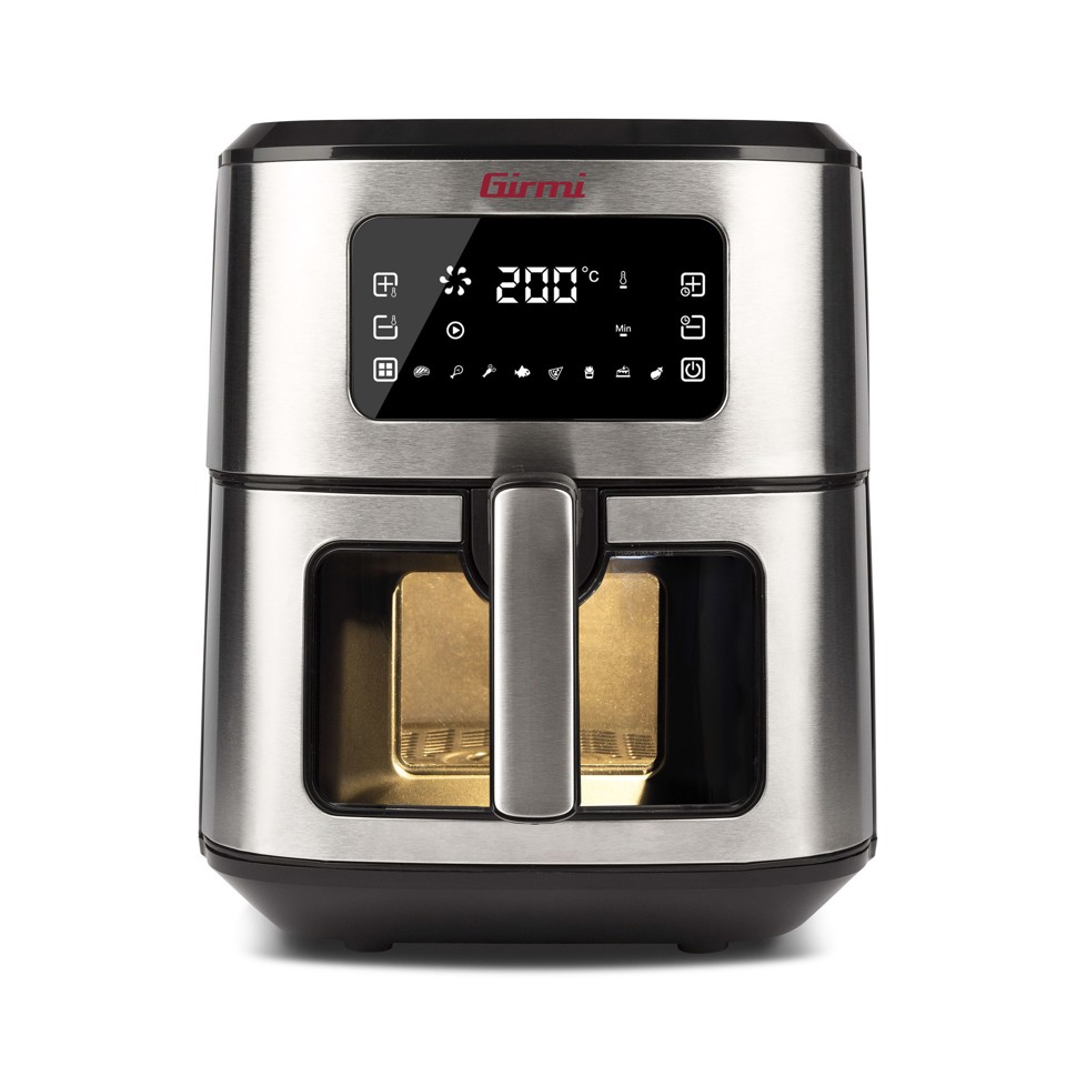 Girmi FG8800 friggitrice Singolo 6,5 L Indipendente 1700 W Friggitrice ad aria calda Nero, Acciaio inossidabile
