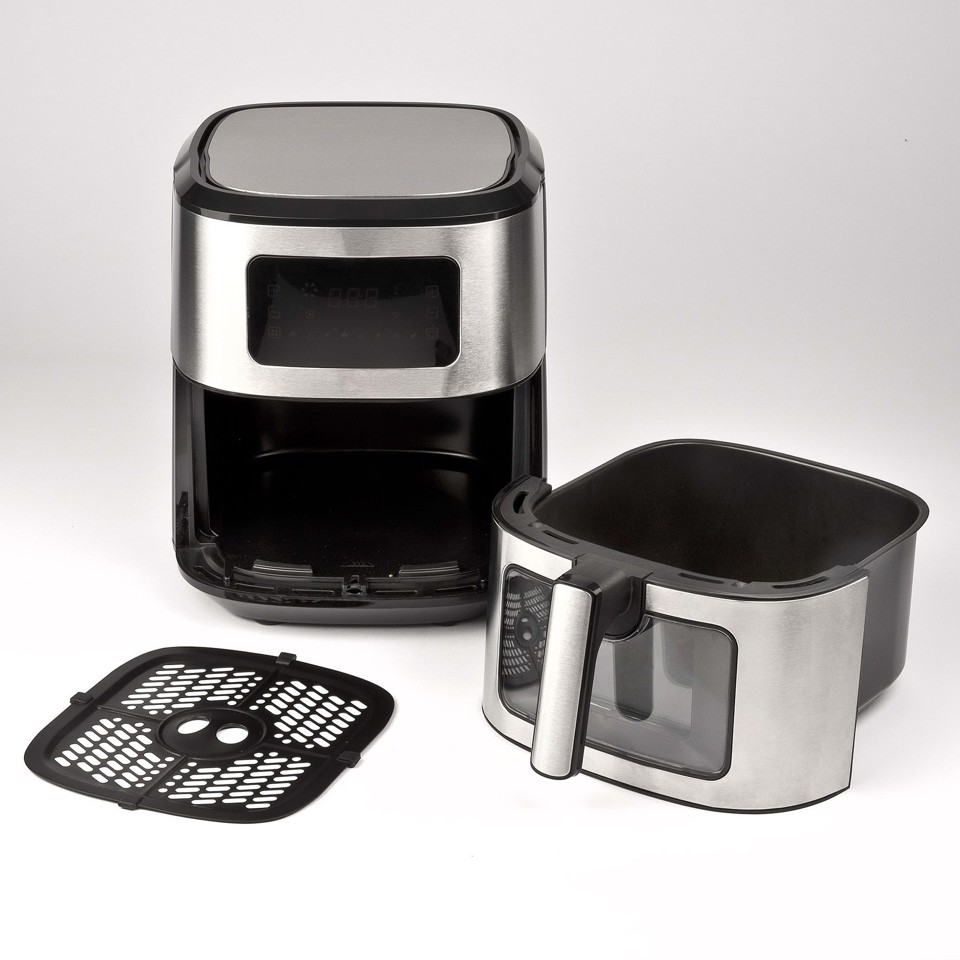 Girmi FG8800 friggitrice Singolo 6,5 L Indipendente 1700 W Friggitrice ad aria calda Nero, Acciaio inossidabile