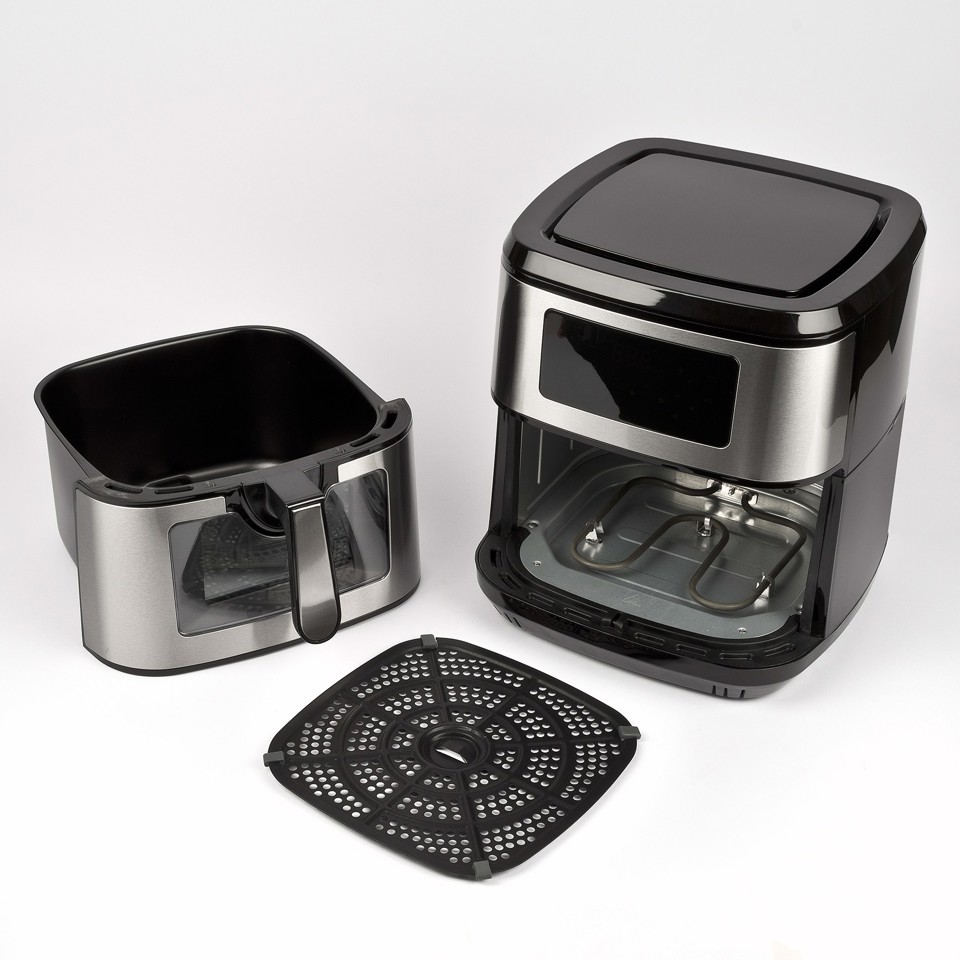 Girmi FG89 friggitrice Singolo 9,2 L 2100 W Friggitrice ad aria calda Nero, Acciaio