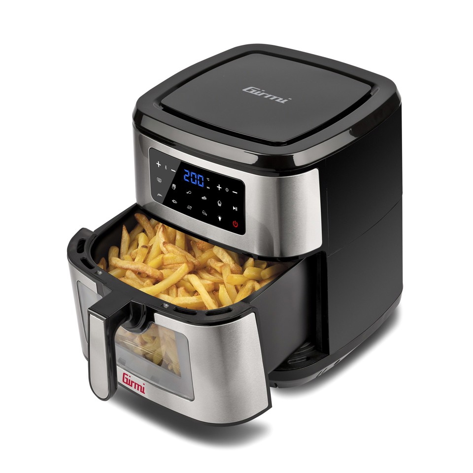 Girmi FG89 friggitrice Singolo 9,2 L 2100 W Friggitrice ad aria calda Nero, Acciaio