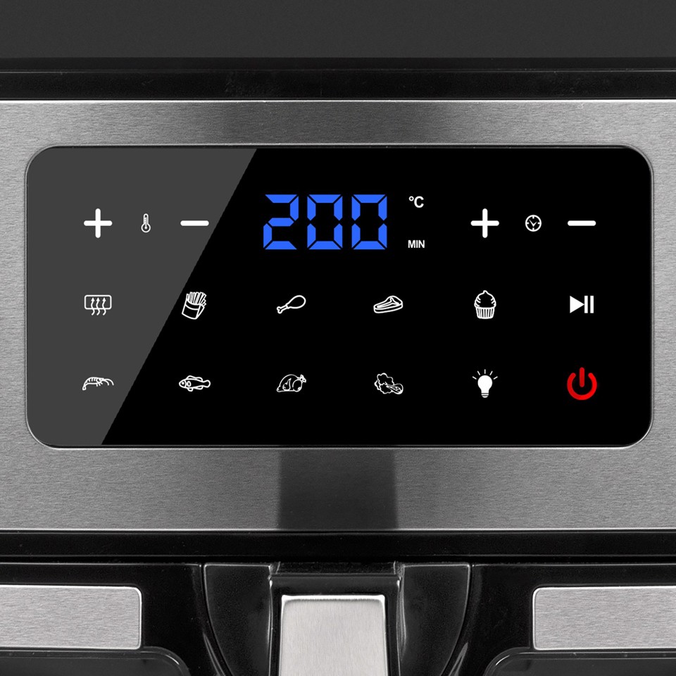 Girmi FG89 friggitrice Singolo 9,2 L 2100 W Friggitrice ad aria calda Nero, Acciaio