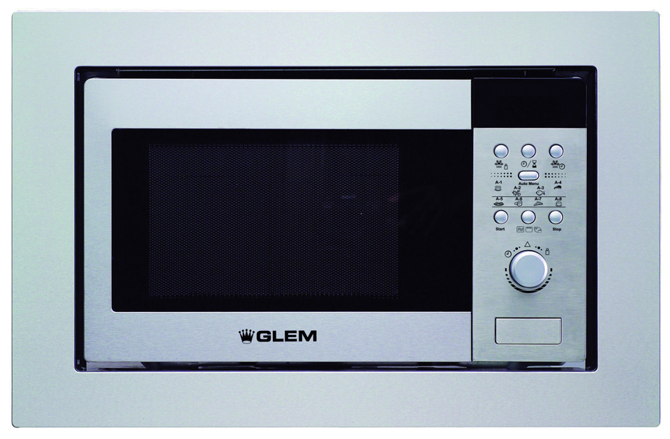 Glem Gas GMI203IX forno a microonde Da incasso 20 L 800 W Acciaio inossidabile