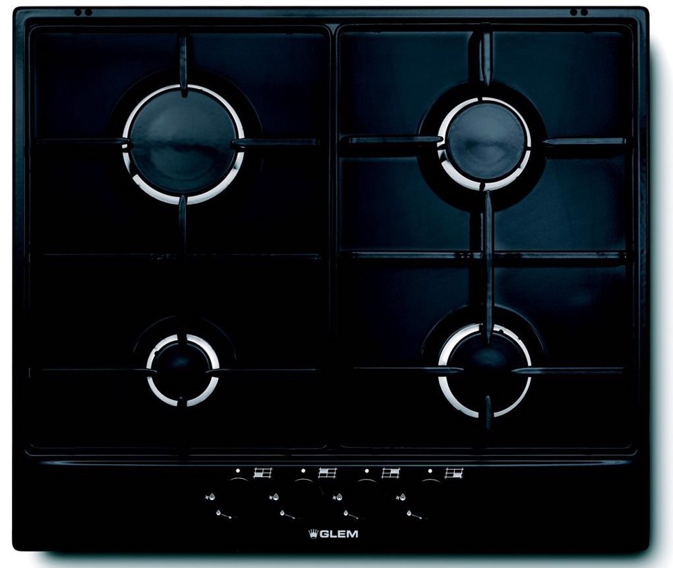 Glem Gas GT64BK piano cottura Nero Da incasso 60 cm 4 Fornello(i)
