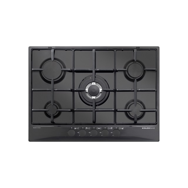 Glem Gas GT755NC piano cottura Nero Superficie piana 70 cm 5 Fornello(i)