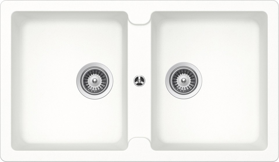 Glem Gas LS286WH lavello Lavello ad incasso Rettangolare Unigranit Plus