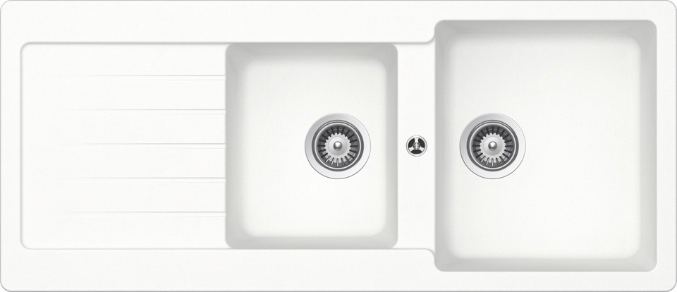 Glem Gas LS2G16WH lavello Lavello ad incasso Rettangolare Unigranit Plus