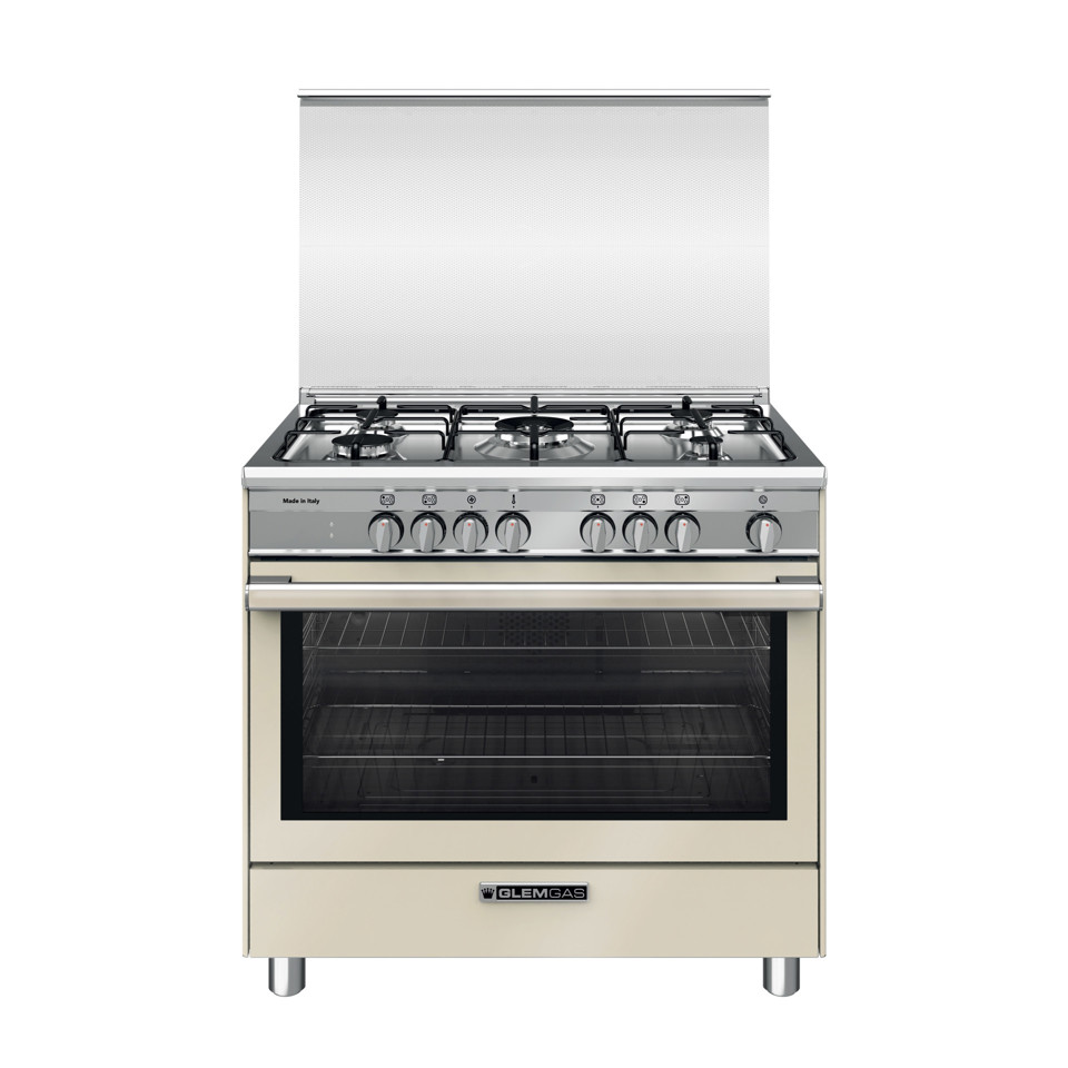 Glem Gas SB965MCR cucina Piano cottura Beige, Acciaio inossidabile A+