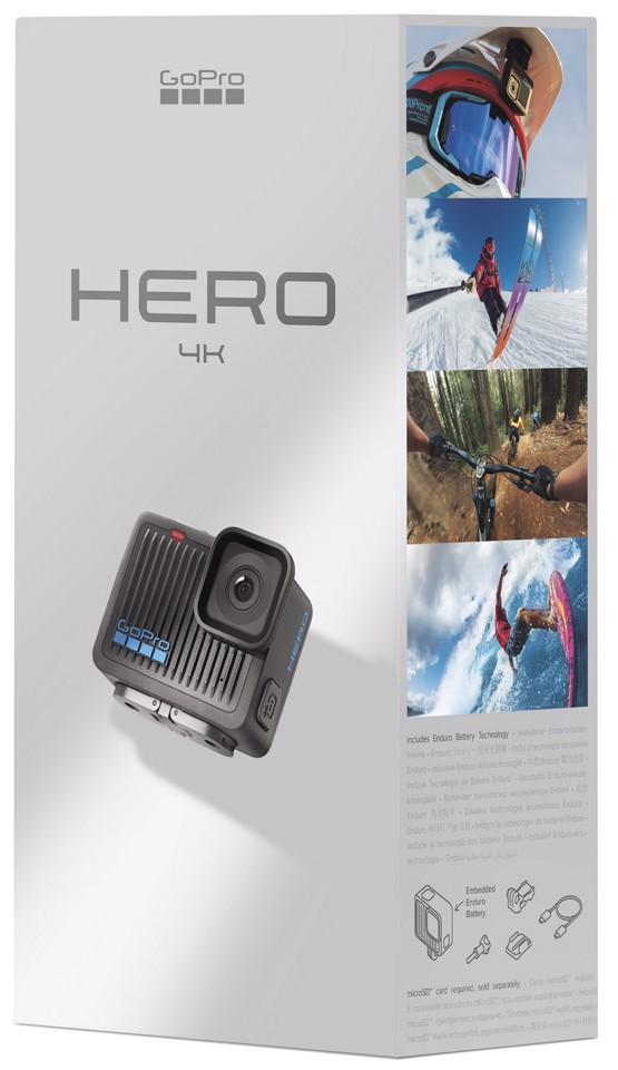 GoPro Action Cam Hero Nera fotocamera per sport d'azione 12 MP 4K Ultra HD CMOS Wi-Fi 86 g