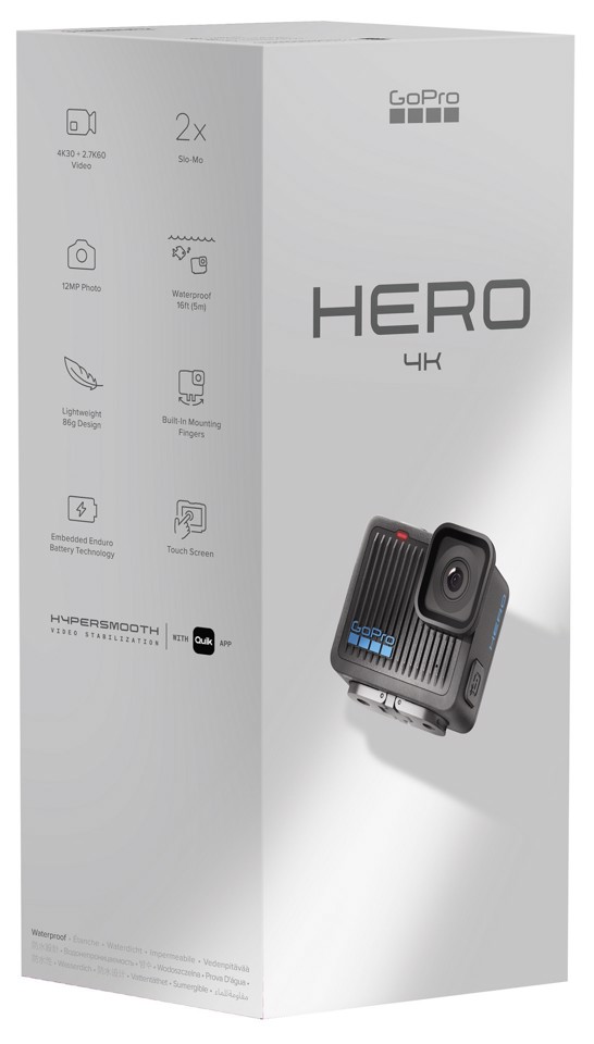 GoPro Action Cam Hero Nera fotocamera per sport d'azione 12 MP 4K Ultra HD CMOS Wi-Fi 86 g