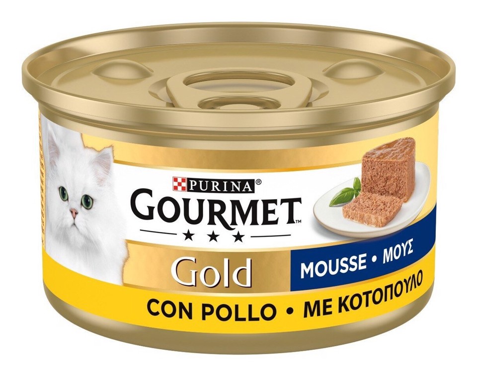 GOURMET 12131623 Gold Mousse per gatto Adulto con Pollo 85 g